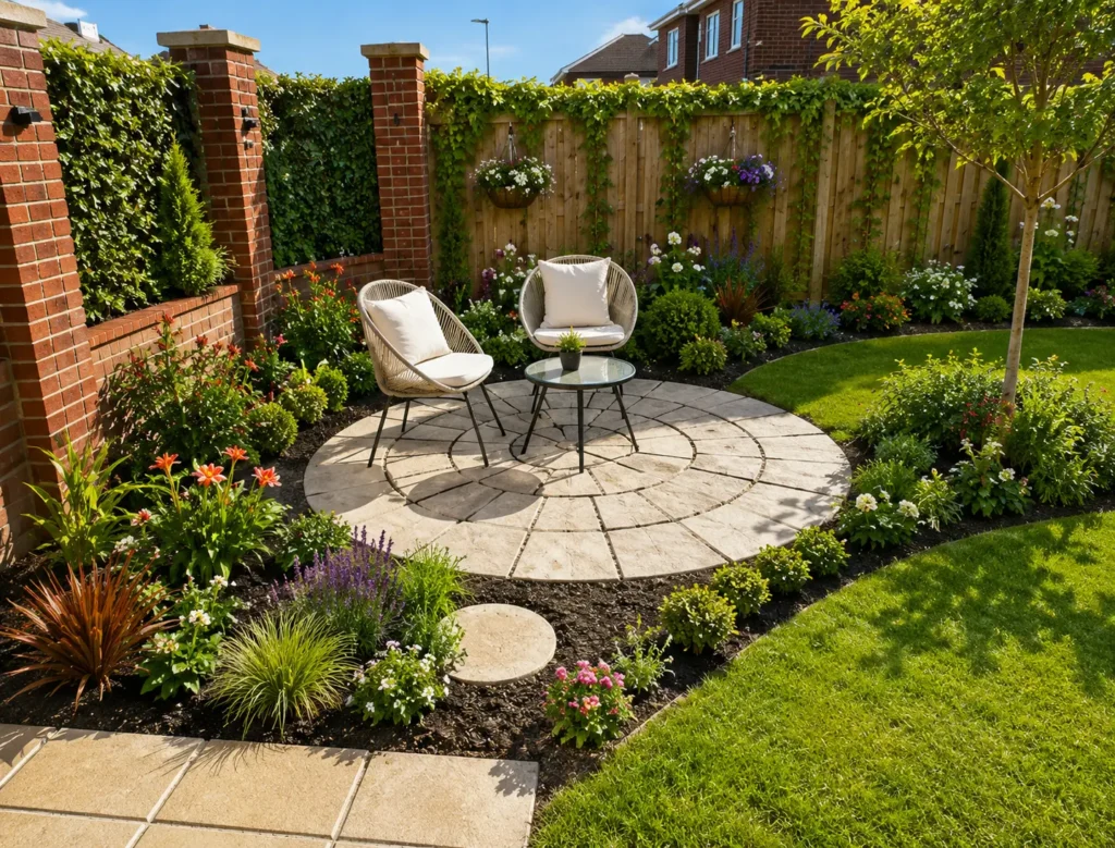 Stone Circle Patio Installation