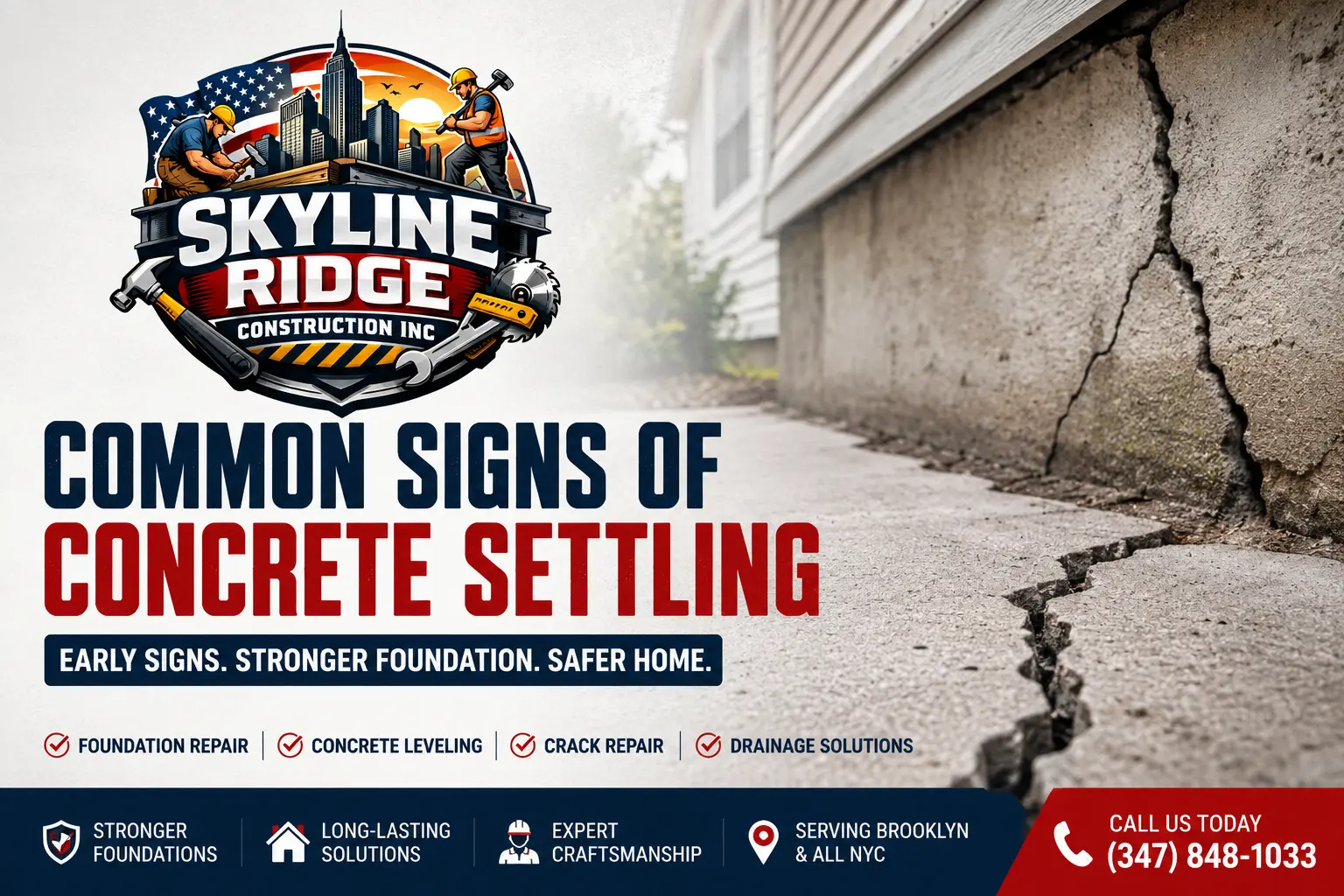 Common Signs of Concrete Settling