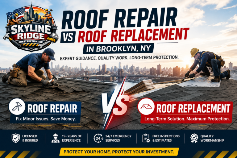 Roof repair vs replacement in Brooklyn