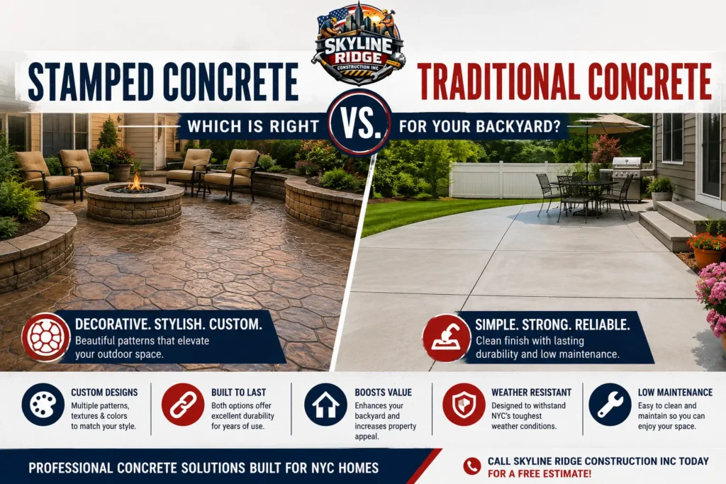 Stamped Concrete vs. Traditional Concrete