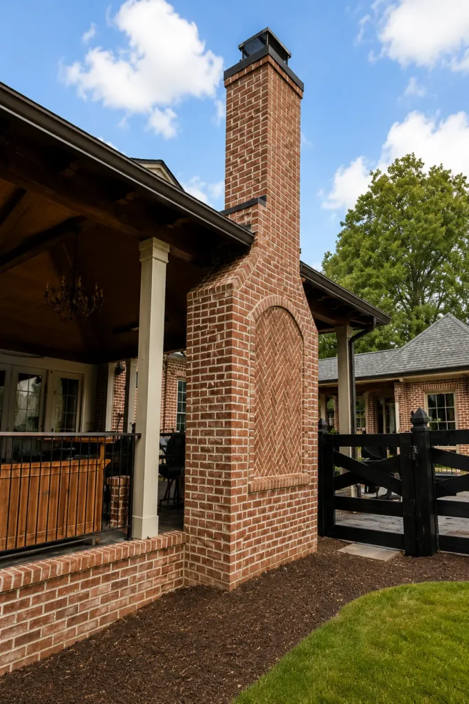 patio chimney installation