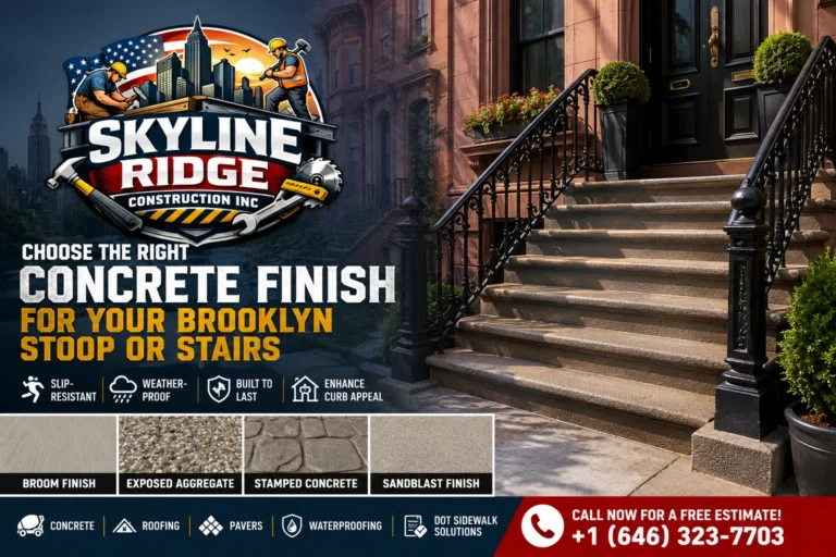 Concrete finish for your Brooklyn stoops or stairs