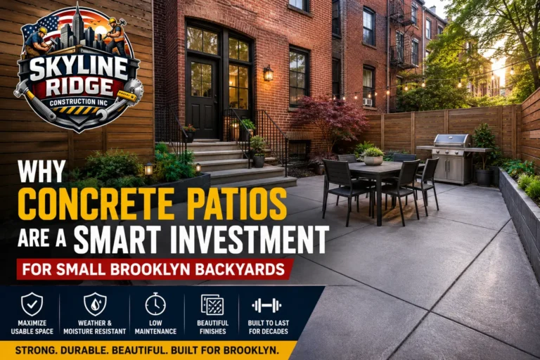 Cozy urban backyard patio in Brooklyn