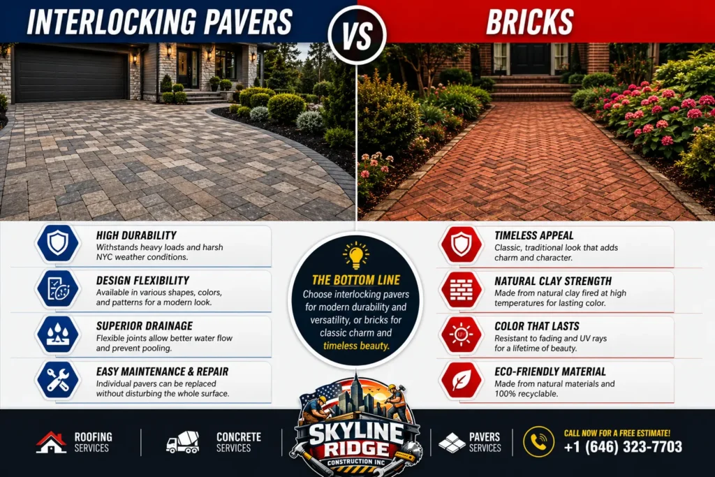 Interlocking Pavers vs. Bricks