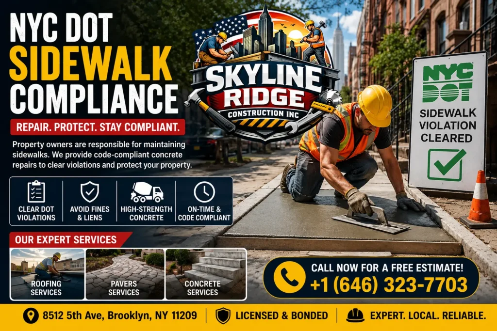 NYC DOT Sidewalk Requirements