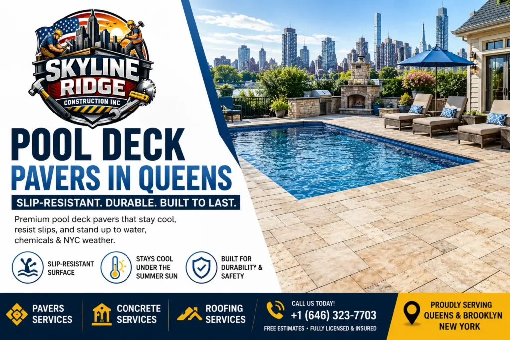 Pool Deck Pavers in Queens
