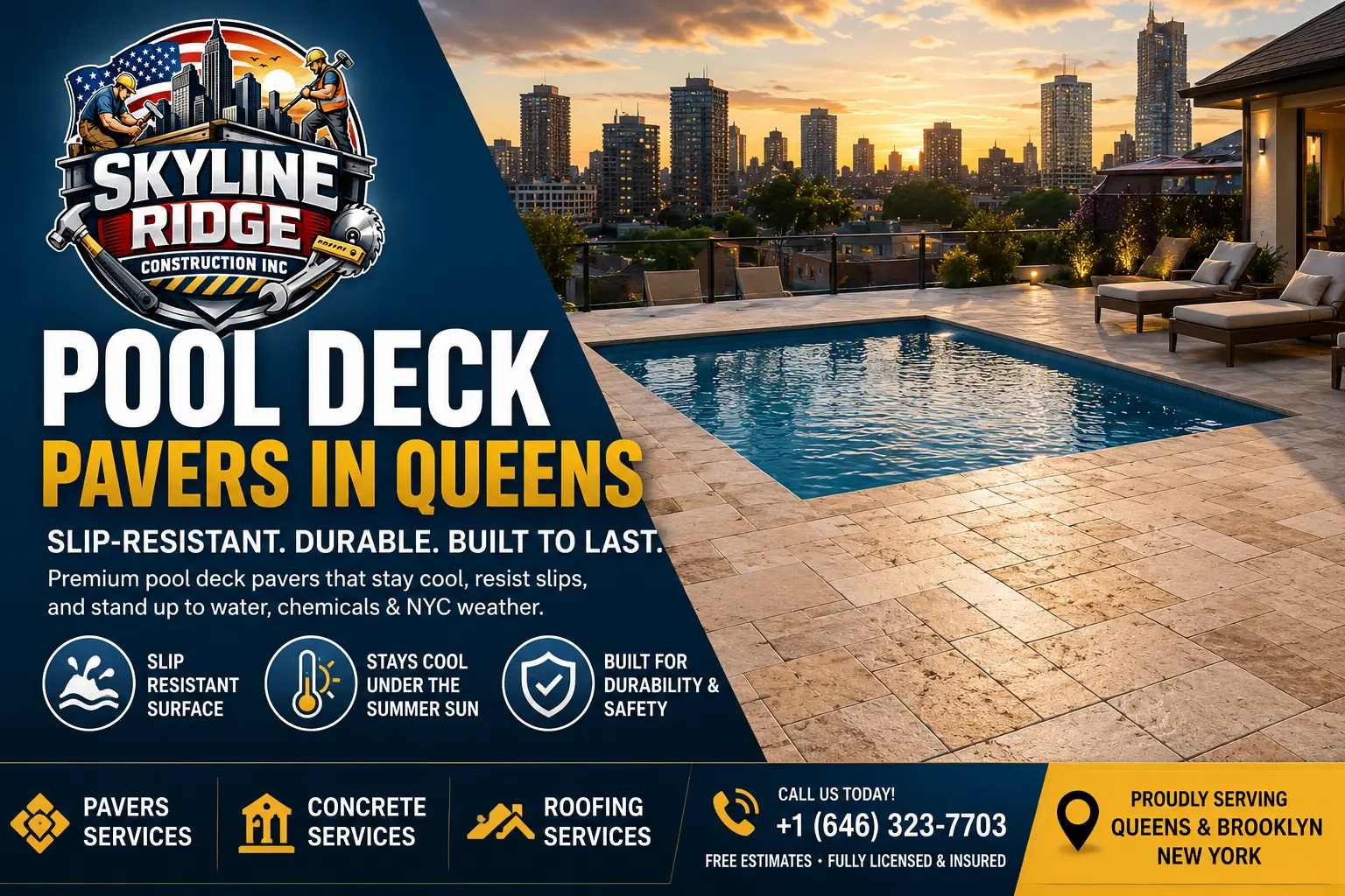 Premium pool decks in NYC