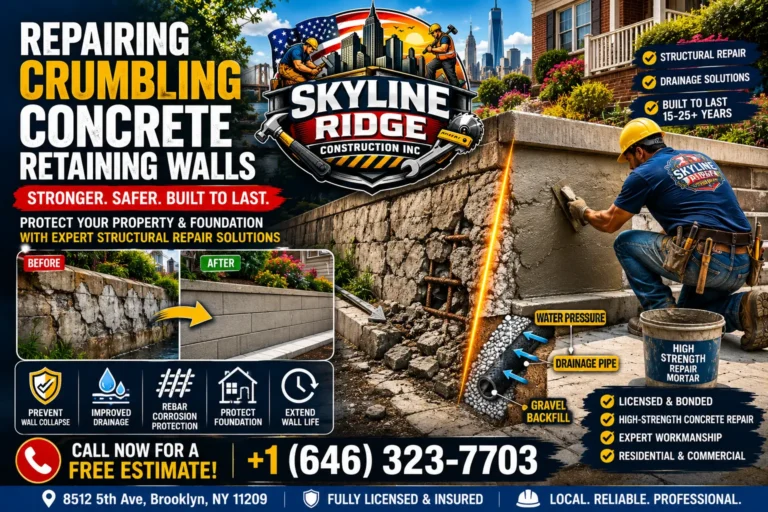 Retaining wall repair advertisement