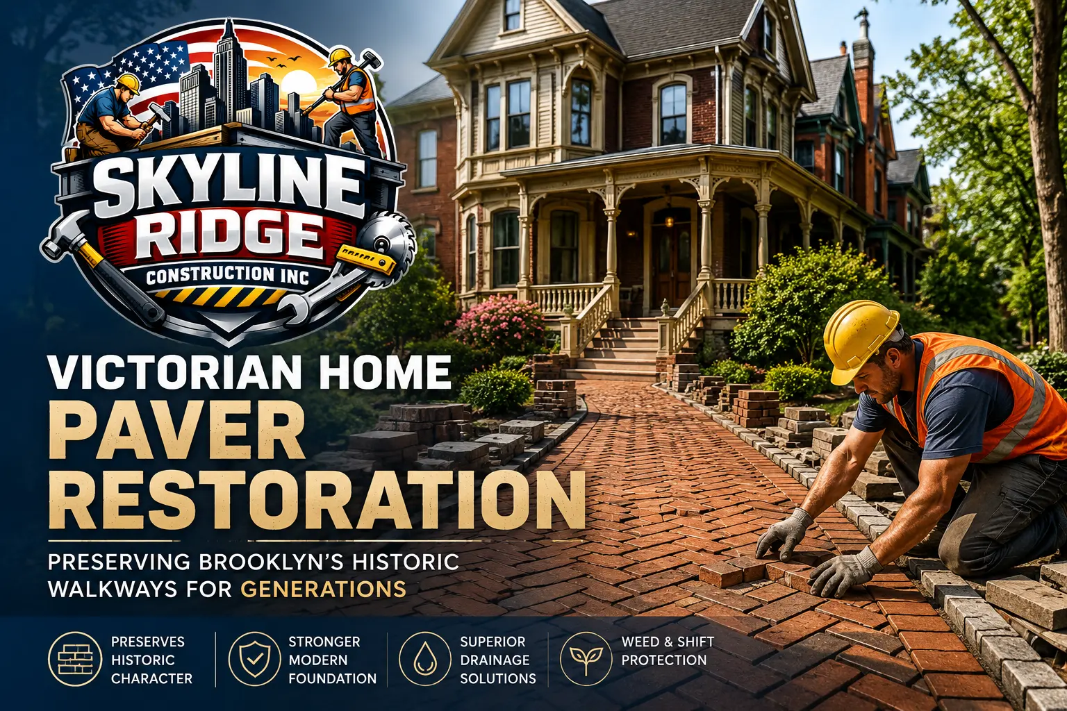 Victorian paver restoration in Brooklyn